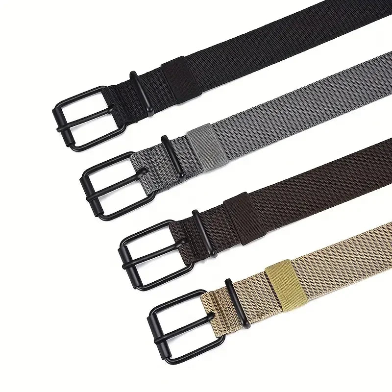 Men's durable nylon canvas belt, heavy duty tactical work belt with stylish quick release buckle.