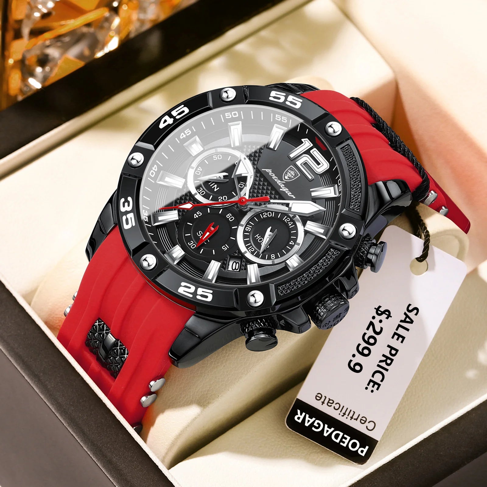 POEDEGAR casual luxury watch for vain men