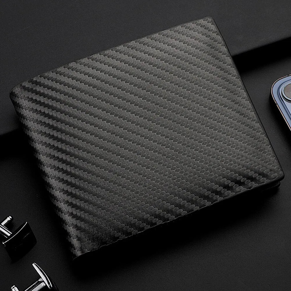 New carbon fiber wallet with integrated zipper