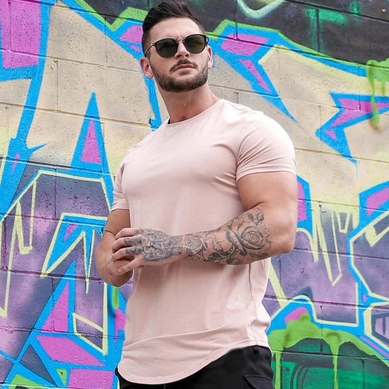 Muscle Fitness T-shirt Summer Men's