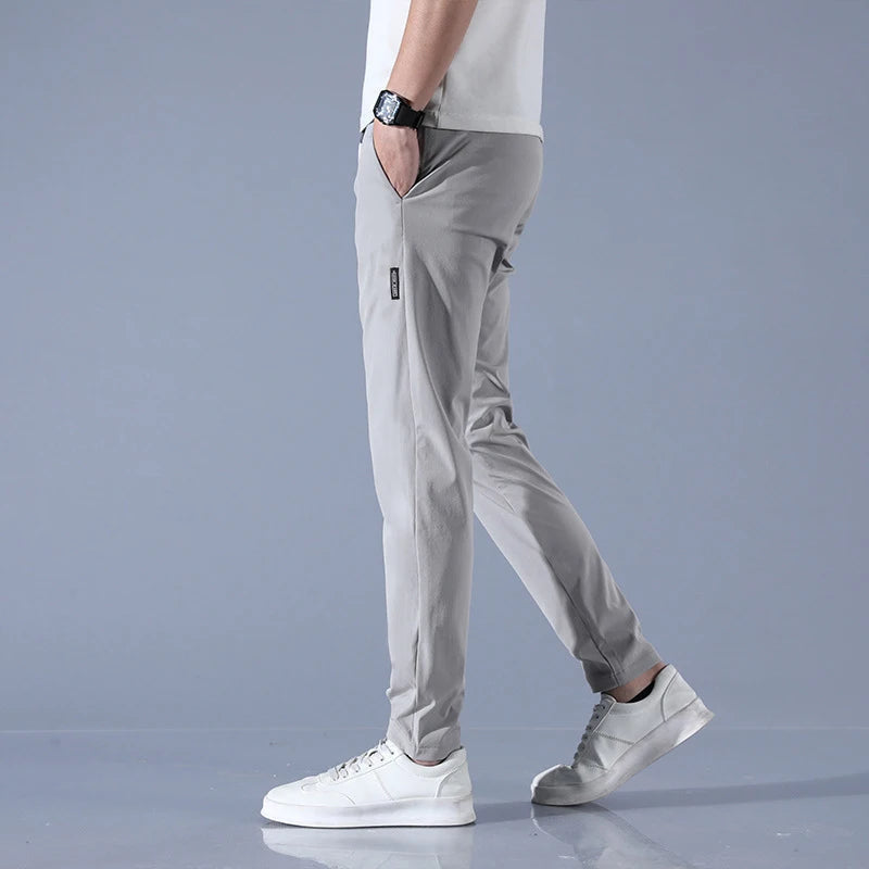 Men's ice silk pants for slim and elegant men