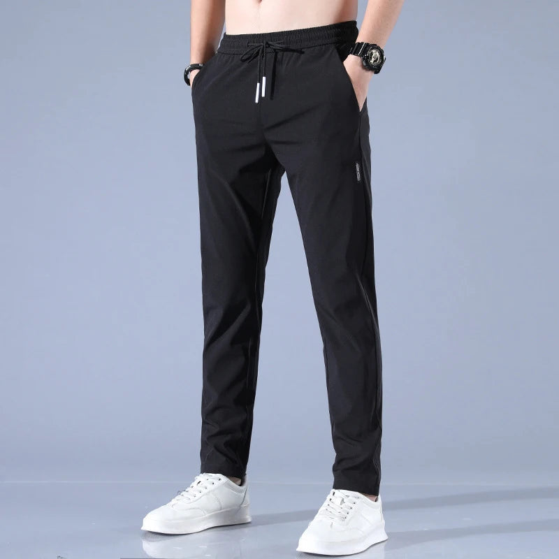 Men's ice silk pants for slim and elegant men