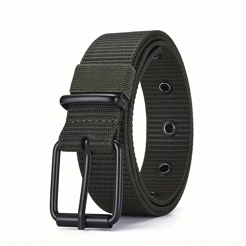 Men's durable nylon canvas belt, heavy duty tactical work belt with stylish quick release buckle.