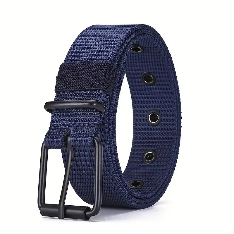 Men's durable nylon canvas belt, heavy duty tactical work belt with stylish quick release buckle.