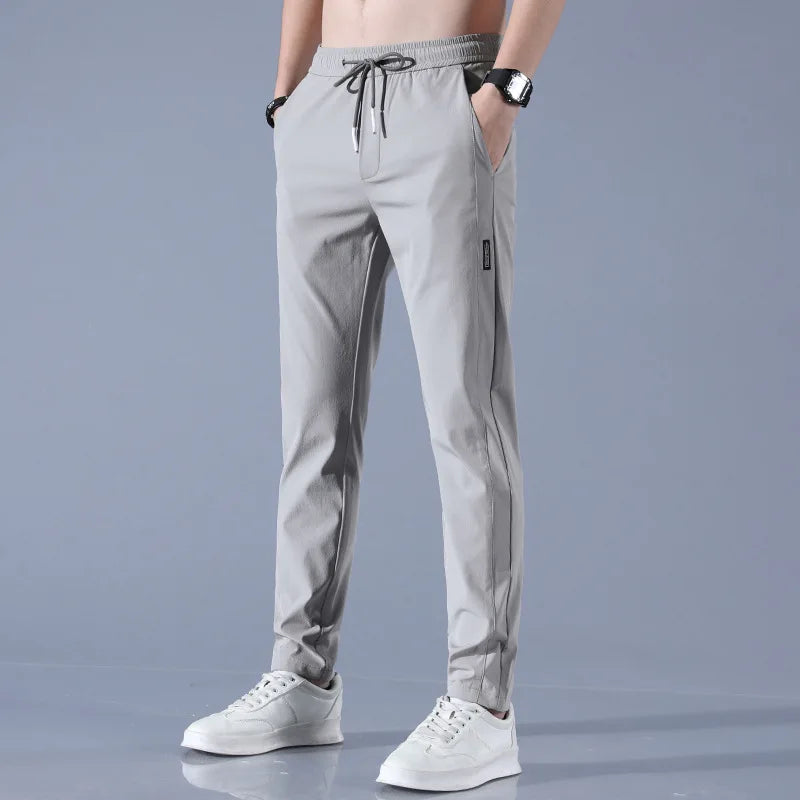 Men's ice silk pants for slim and elegant men