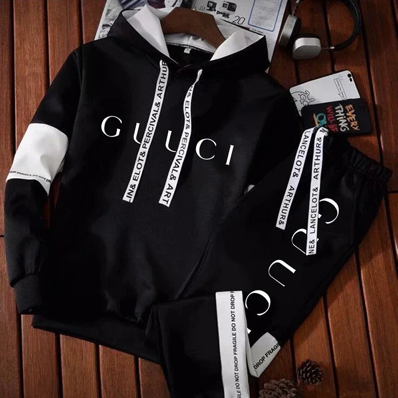 Mens Tracksuit Casual Hooded Sweatshirt Jogging