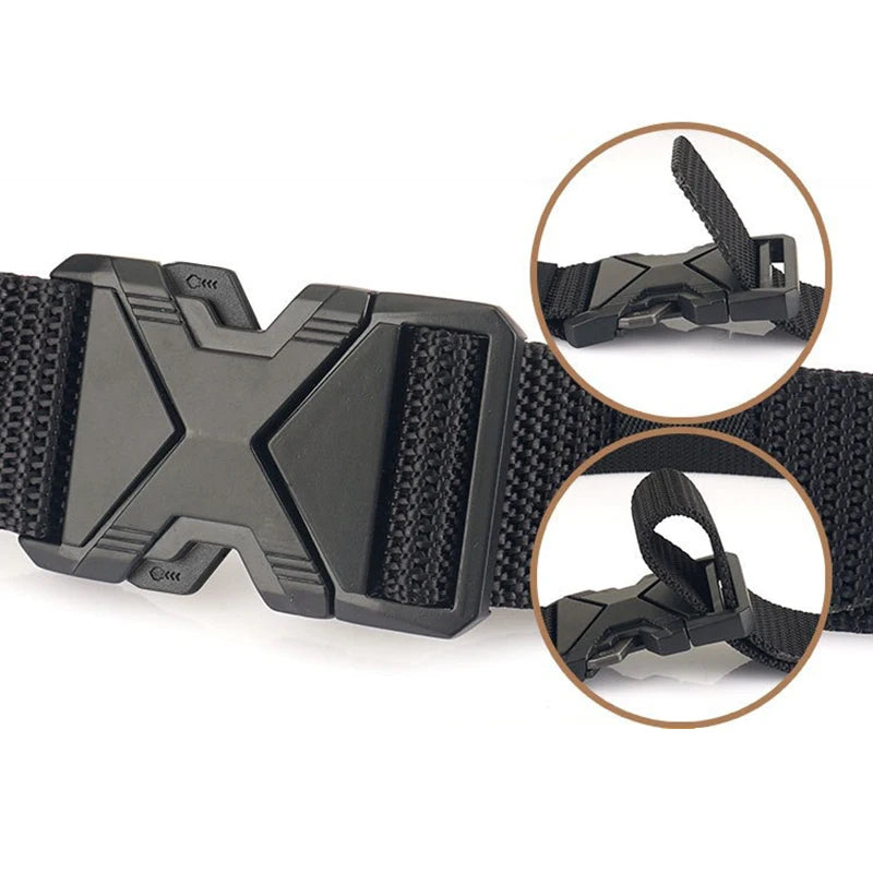 Lightweight and breathable nylon braided military belt