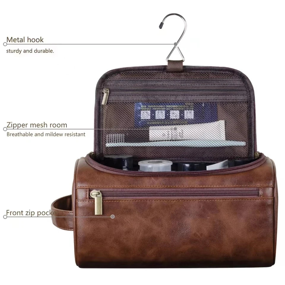 Men's Leather Toiletry Bag