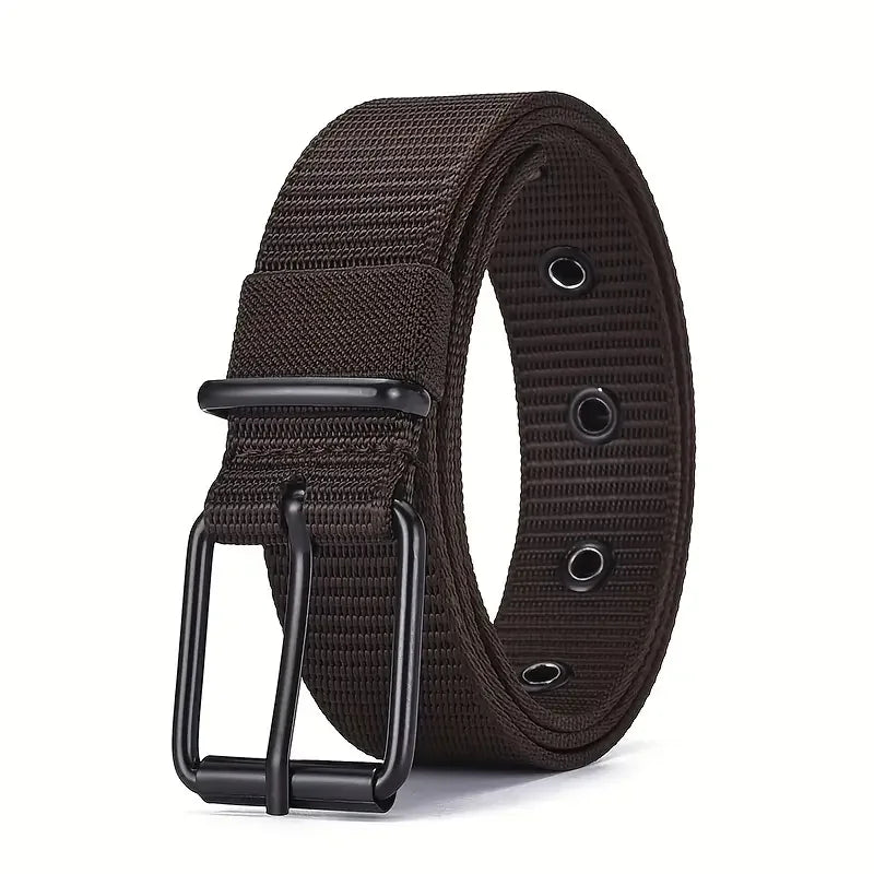 Men's durable nylon canvas belt, heavy duty tactical work belt with stylish quick release buckle.