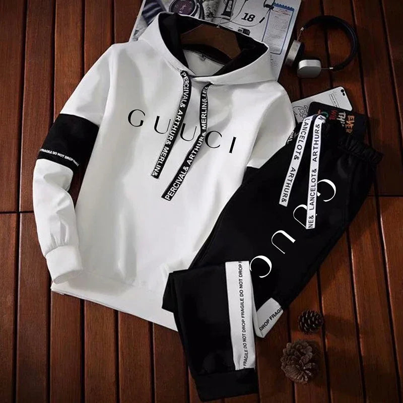 Mens Tracksuit Casual Hooded Sweatshirt Jogging