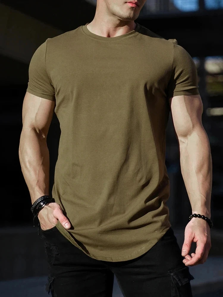 Muscle Fitness T-shirt Summer Men's