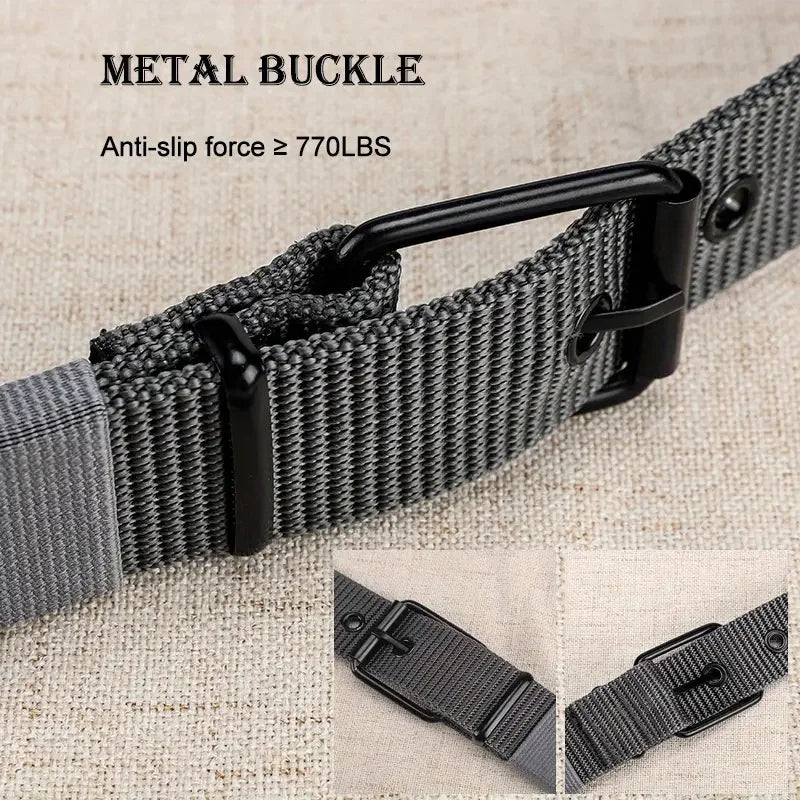 Men's durable nylon canvas belt, heavy duty tactical work belt with stylish quick release buckle.