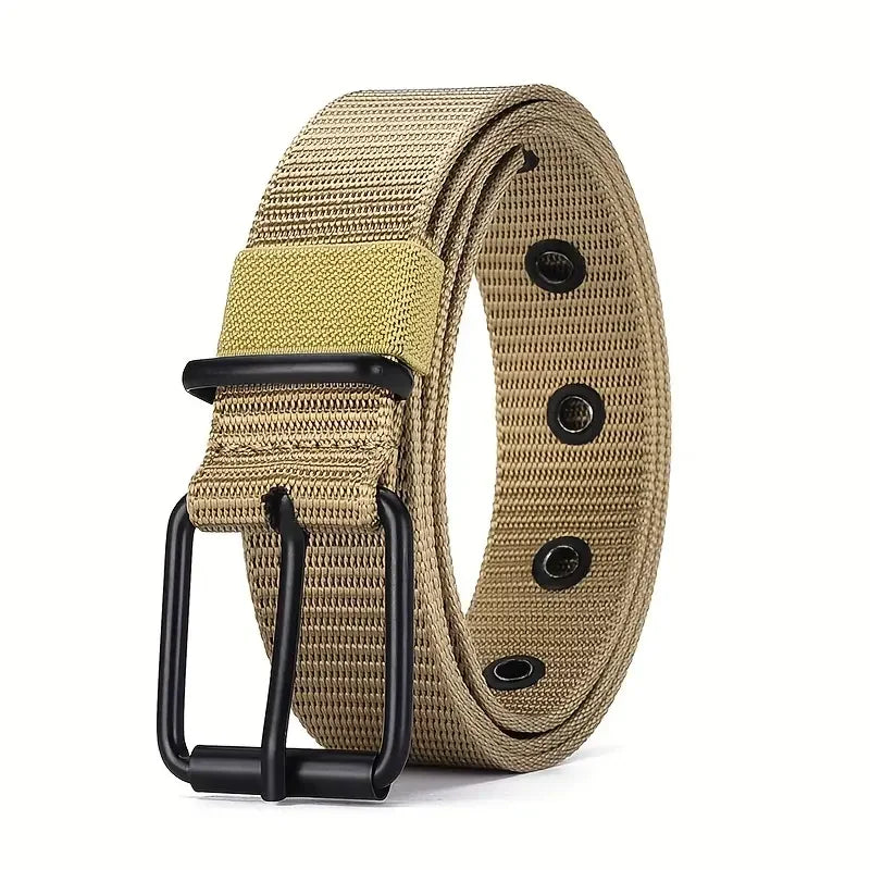 Men's durable nylon canvas belt, heavy duty tactical work belt with stylish quick release buckle.