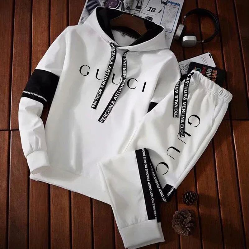 Mens Tracksuit Casual Hooded Sweatshirt Jogging