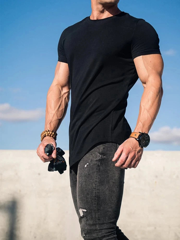 Muscle Fitness T-shirt Summer Men's