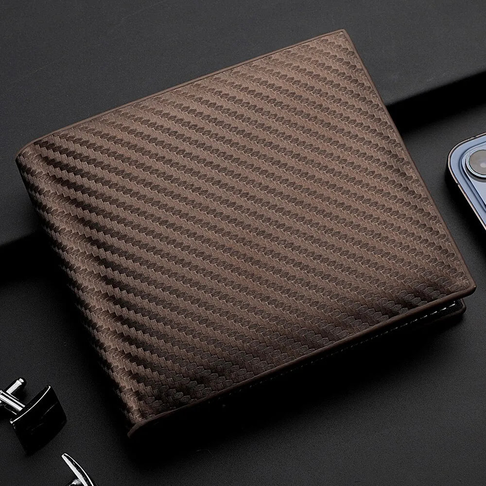 New carbon fiber wallet with integrated zipper