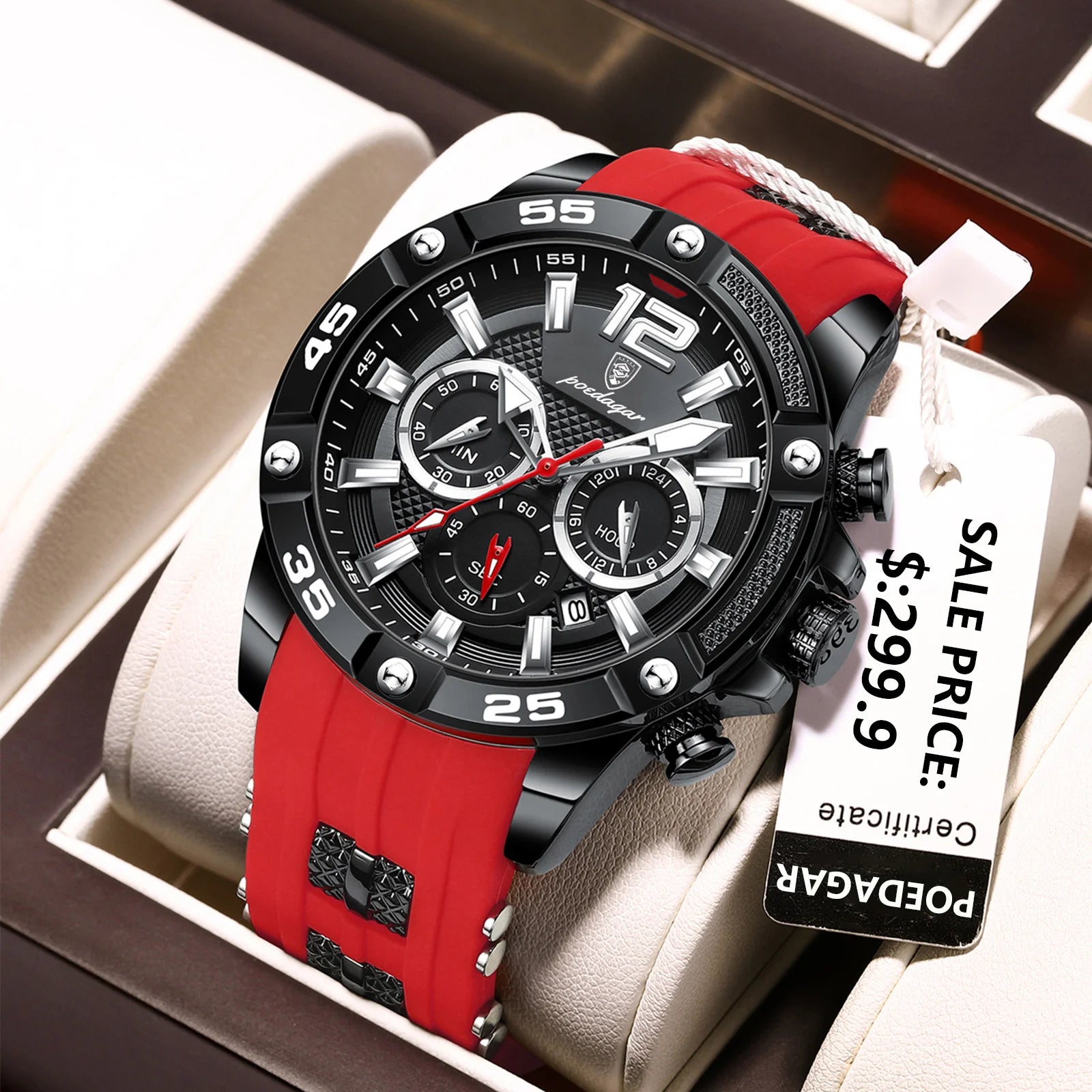 POEDEGAR casual luxury watch for vain men