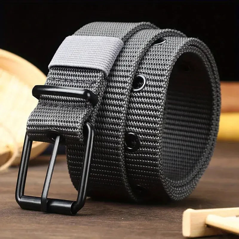 Men's durable nylon canvas belt, heavy duty tactical work belt with stylish quick release buckle.